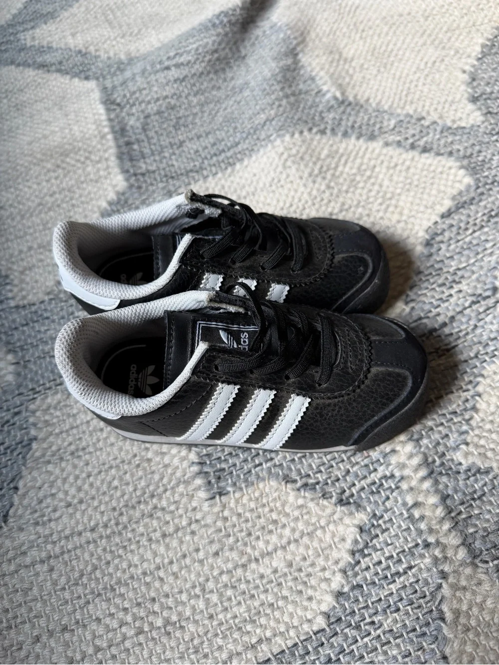 Adidas Shoes Toddler 8K Black Lace Soccer Casual Cool School Park Play